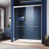 44-54 x 72 in Adjustable Semi-Frameless Shower Door - 44-48 x 72 in / Chrome view 1