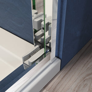 44-54 x 72 in Adjustable Semi-Frameless Shower Door - 44-48 x 72 in / Chrome view 2