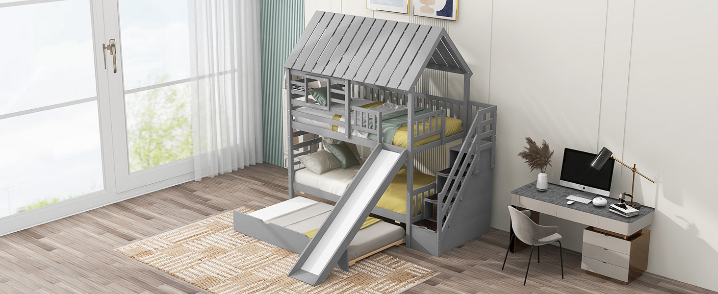 House bunk bed dimensions and sleeping layout