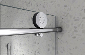 48-60 x 76 in Soft-Close Sliding Shower Door - 48 x 76 in / Brushed Nickel view 1