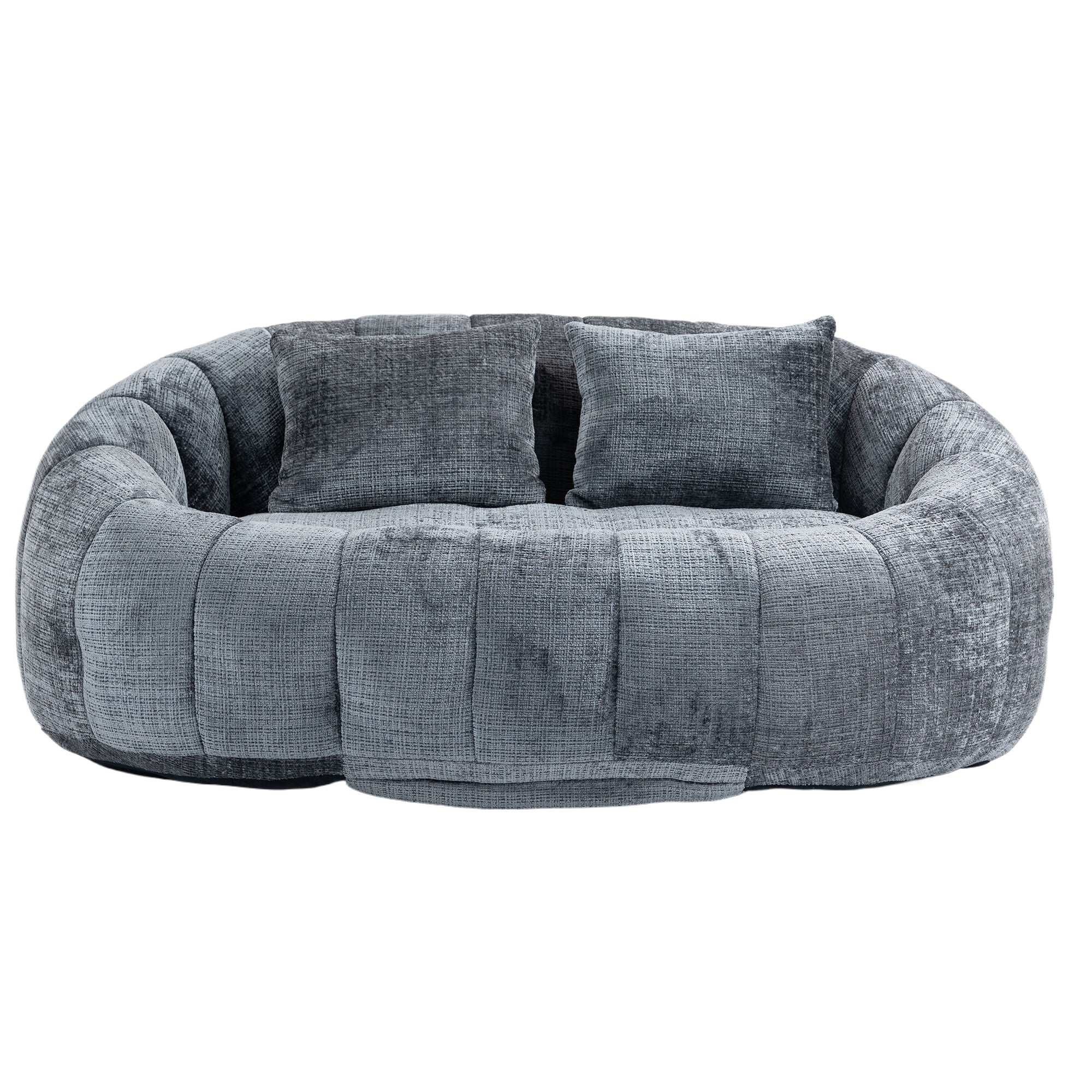 COOLMORE Bean Bag sofa Lazy Sofa Durable Comfort Lounger High Back Bean Bag Chair Couch for Adults and Kids, Indoor & Outdoor, Accent Floor Soft Lounge Chair  (Gray chenille)