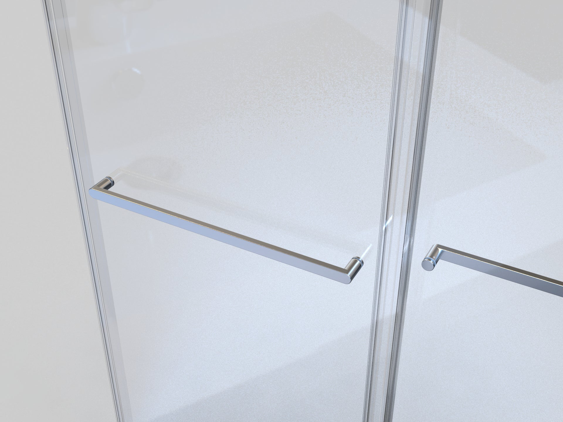 44 to 48 in. W x 76 in. H Double Sliding Frameless Soft-Close Shower Door, Premium 3/8 Inch (10mm) Thick Tampered Glass and Easy-cleaning Coating in Chrome 23D02-48C