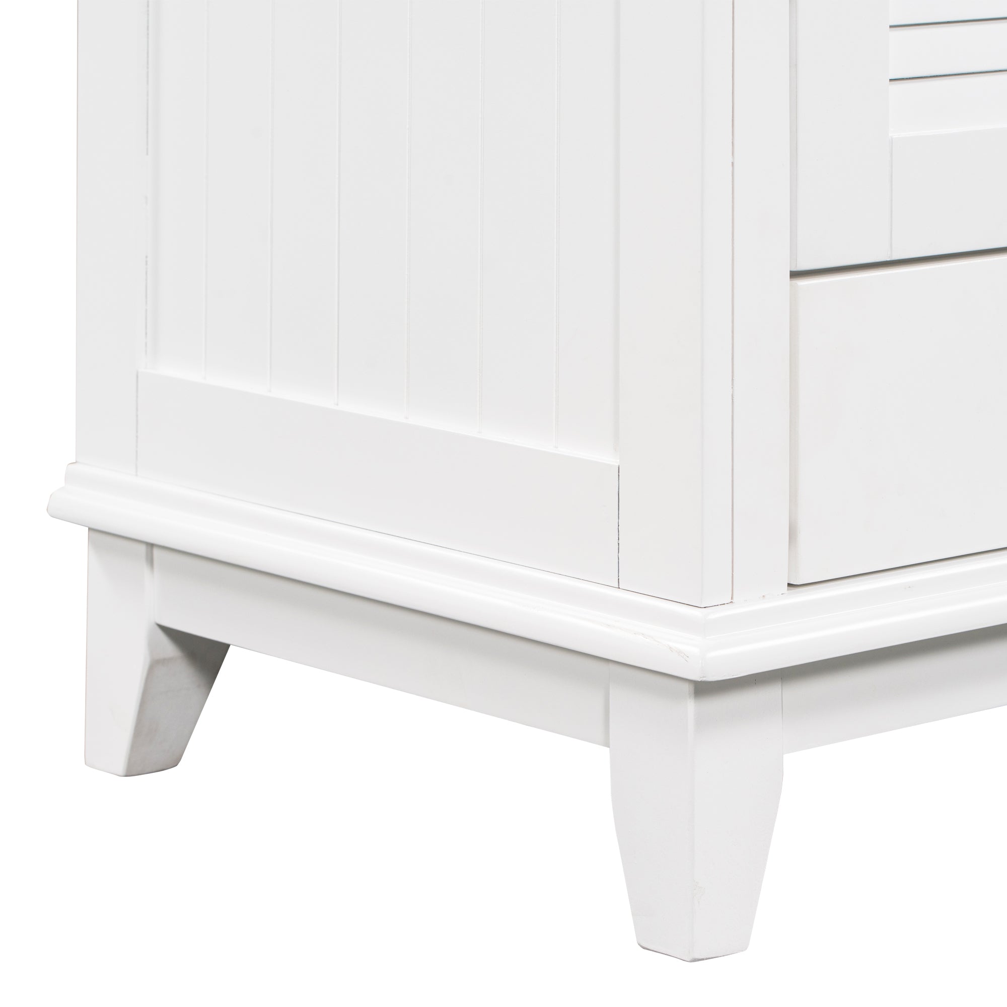 30" Bathroom Vanity Base without Sink, Bathroom Cabinet with Two Doors and One Drawer, White