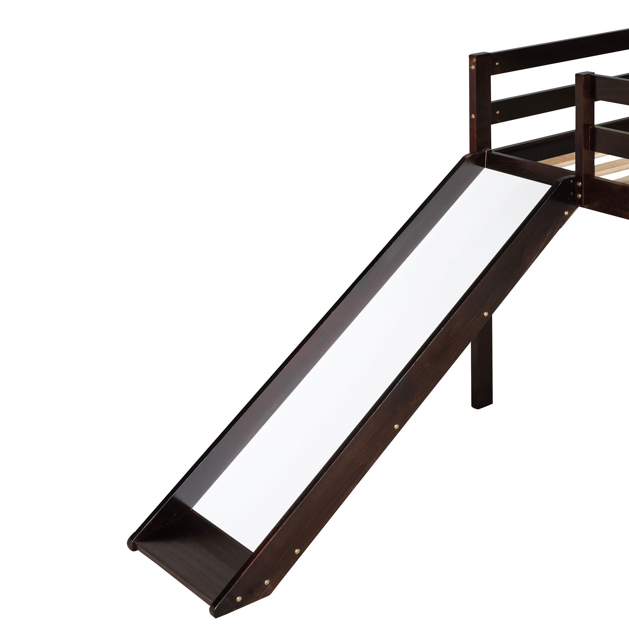 Loft Bed with Slide, Multifunctional Design, Twin (Espresso)(OLD SKU: WF191904AAP)