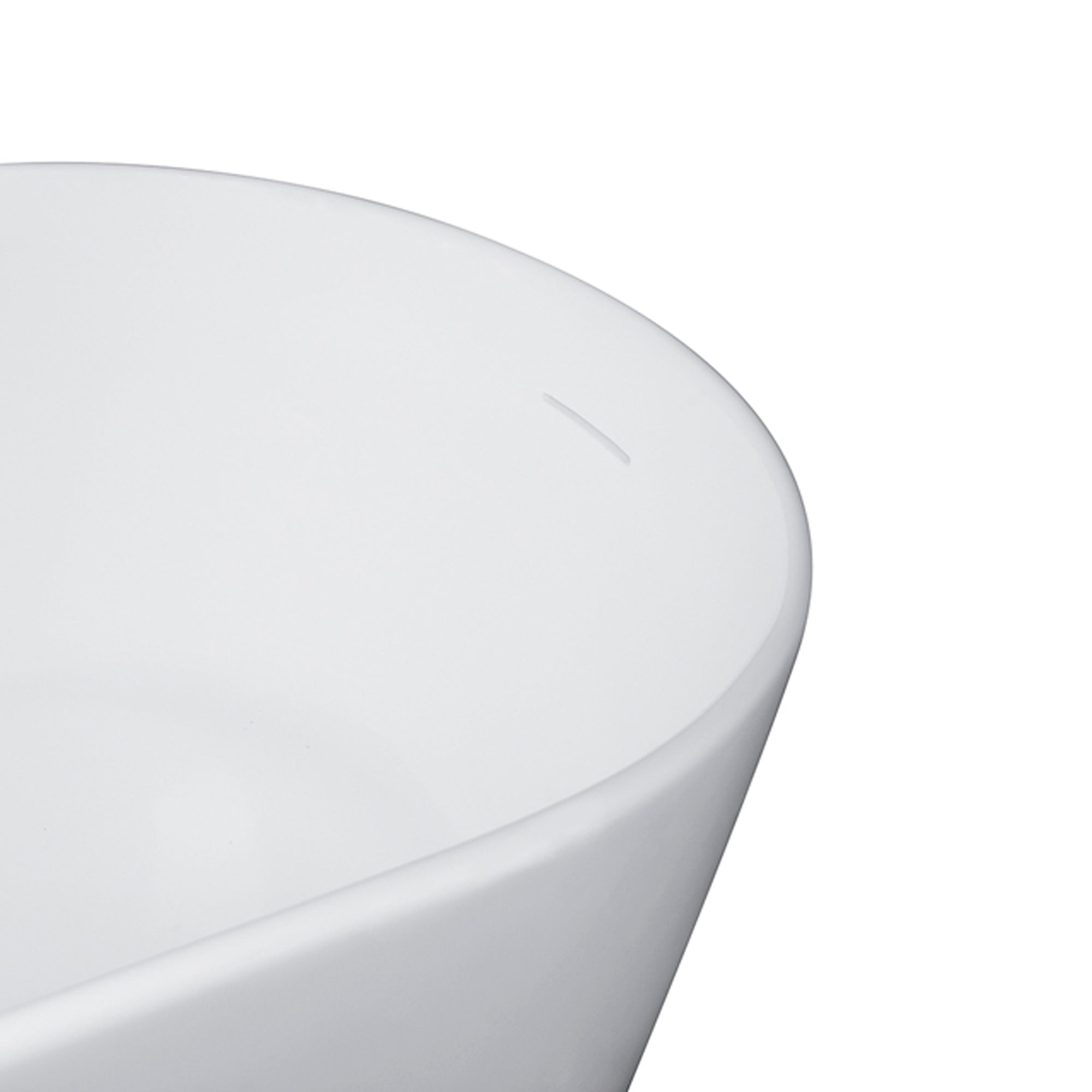 67" solid surface stone resin oval shape soaking bathtub with overflow for the bathroom