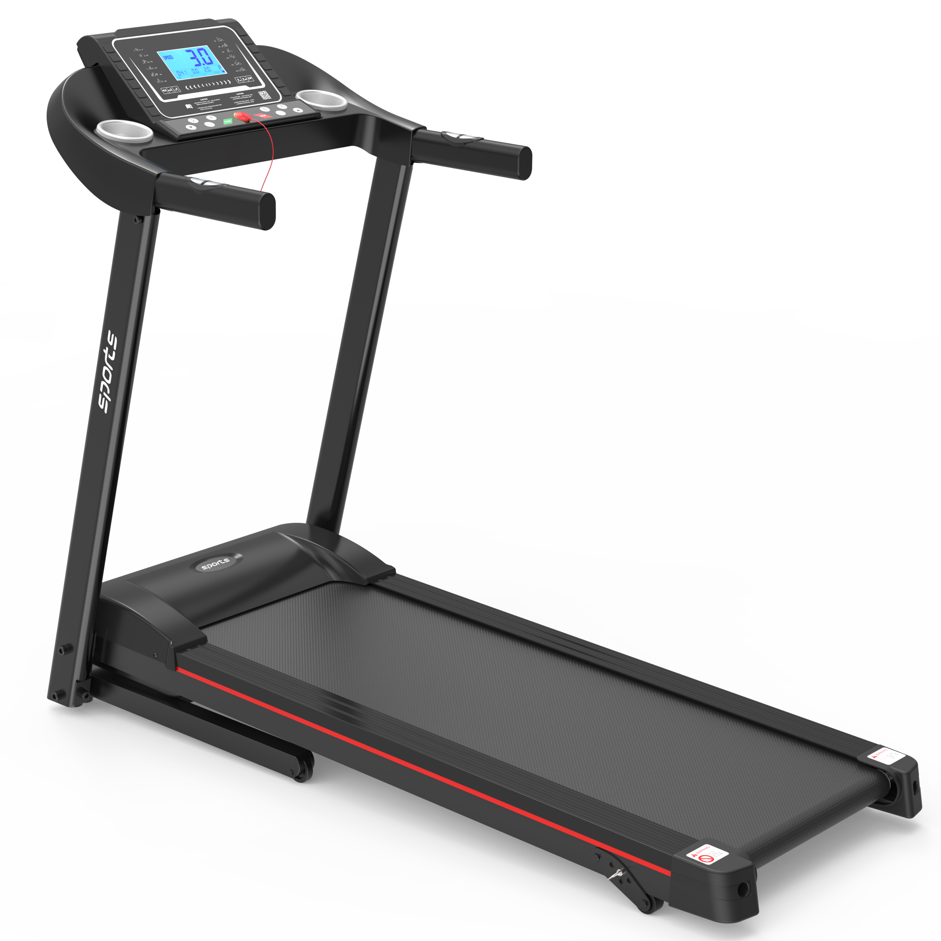 Fitshow App Home Foldable Treadmill with Incline, Folding Treadmill for Home Workout, Electric Walking Running Treadmill Machine 5" LCD Screen 250 LB Capacity Bluetooth Music