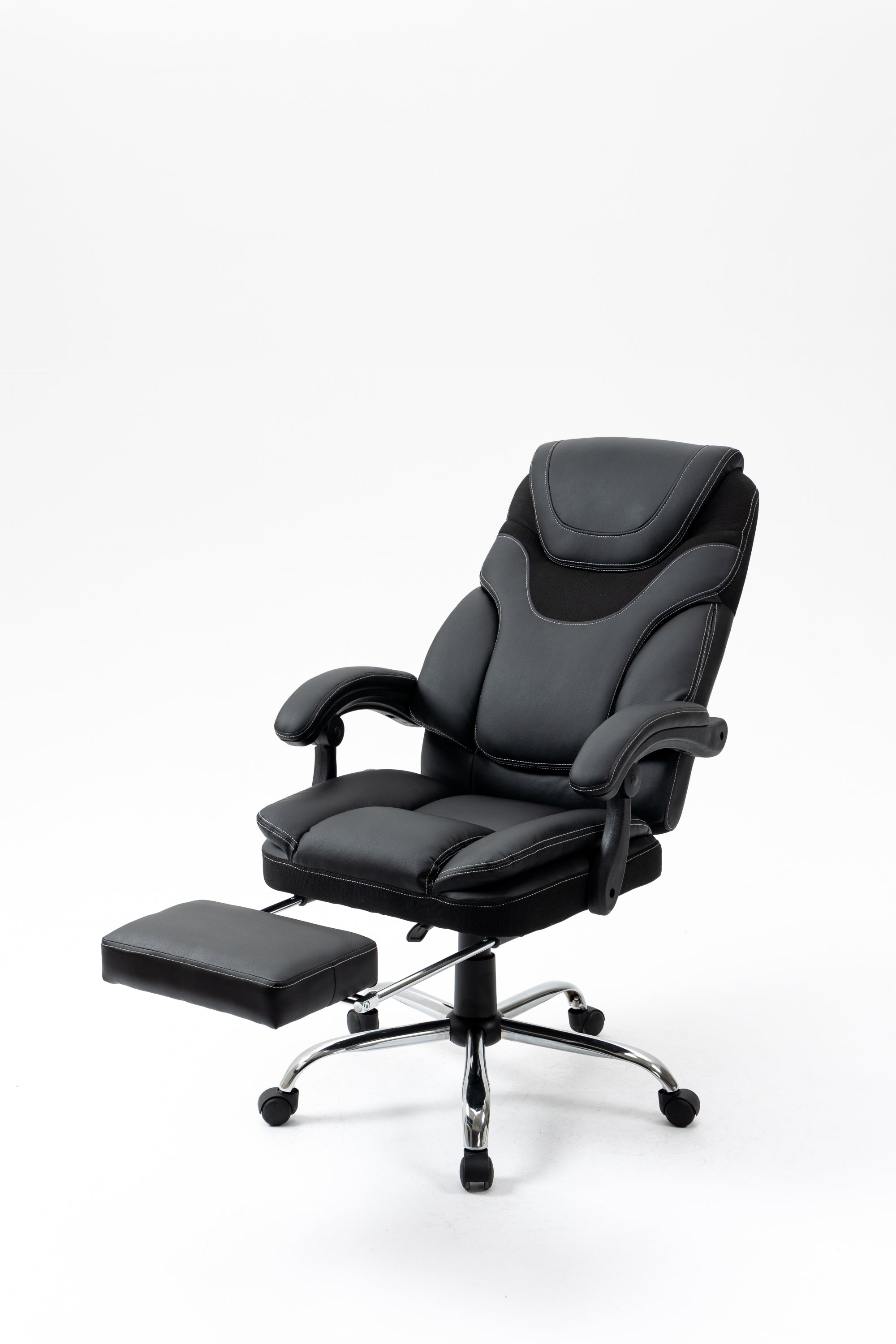 Massage Reclining Office Chair with Footrest, High Back Computer Chair Home Desk Ergonomic Executive Office Chair with Armrests, Adjustable Height.