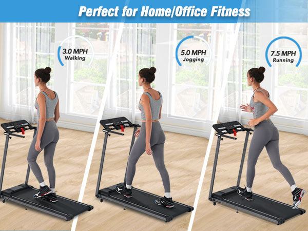 NEW Folding Treadmills Walking Pad Treadmill for Home Office -2.5HP Walking Treadmill With Incline 0.5-7.5MPH 265LBS Capacity Treadmill for Walking Running