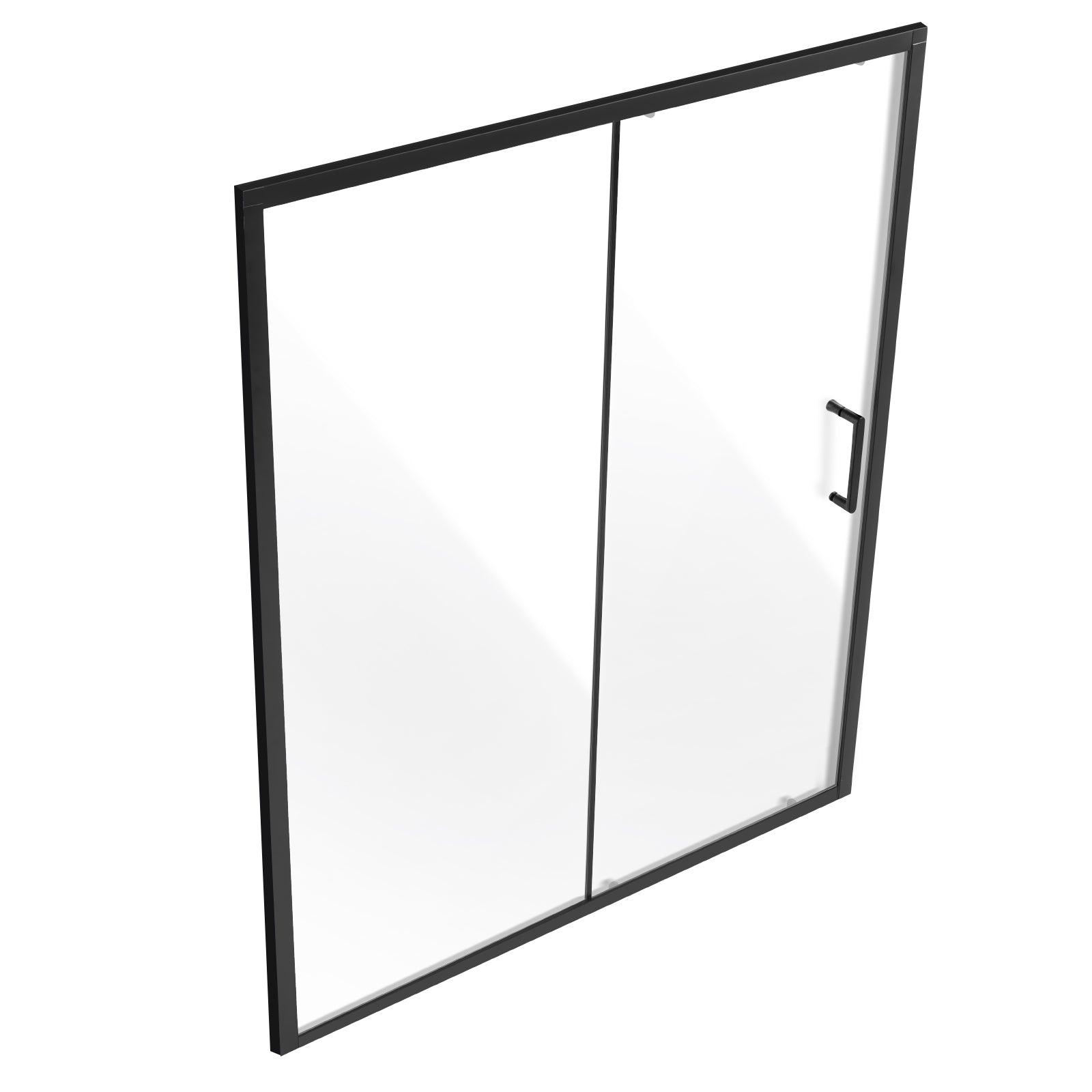 58-59 x 70 in Semi-Frameless Shower Door showing glass door detail