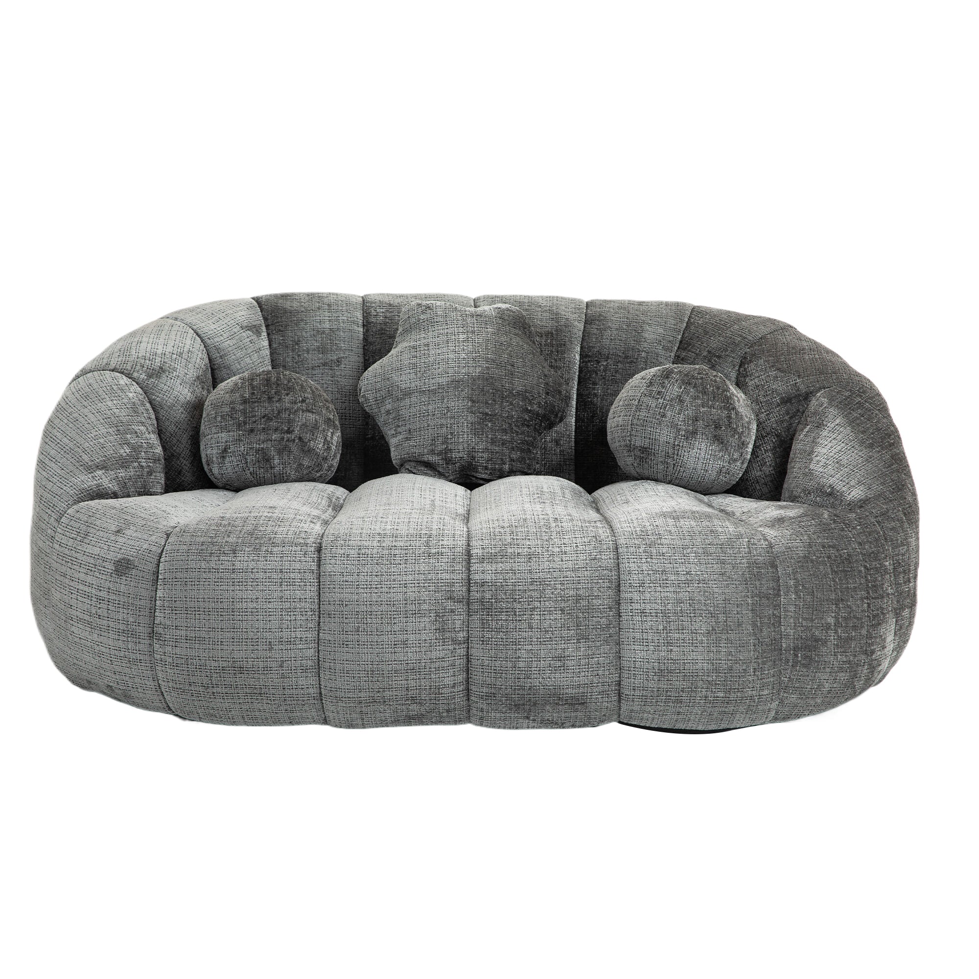 COOLMORE Bean Bag sofa Lazy Sofa Durable Comfort Lounger High Back Bean Bag Chair Couch for Adults and Kids, Indoor & Outdoor, Accent Floor Soft Lounge Chair (Gray chenille)