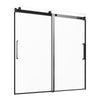 56-60 x 60 in Frameless Sliding Bathtub Door - Matte Black view 1