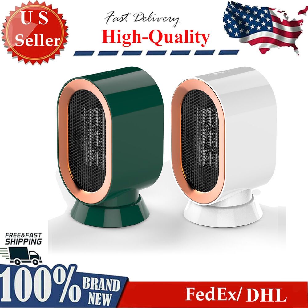 1200W Oscillating Electric Space Heater Mini Desk Heater with 2 Modes 3S Fast Heating Tip-over Overheat Protection for Home Office