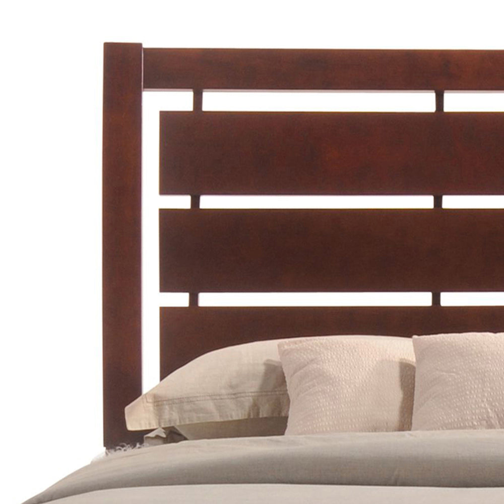 Brown Cherry Queen Sleigh Bed