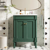 24 in. modern single sink bathroom vanity with top sink, front view