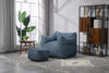 COOLMORE Bean Bag Chair Lazy Sofa/Footstool Durable Comfort Lounger High Back Bean Bag Chair Couch for Adults and Kids, Indoor & Outdoor (Navy)