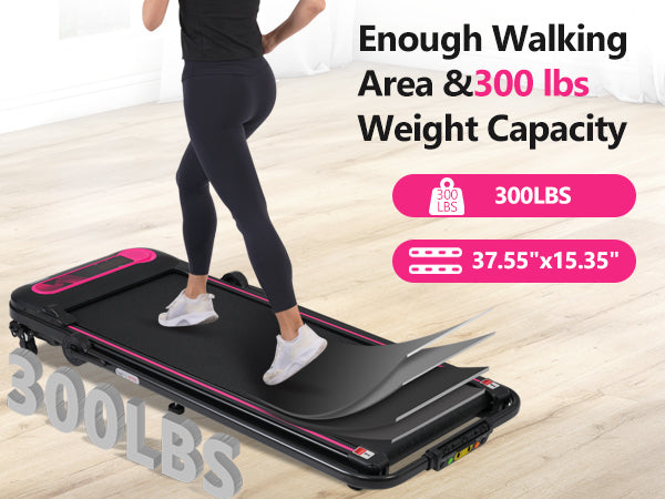 NEW Folding Walking Pad Under Desk Treadmill for Home Office -2.5HP Walking Treadmill With Incline 0.5-7.5MPH 300LBS Capacity Treadmill for Walking Running - Two Ways to Adjust Speed