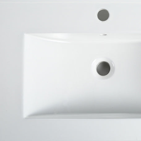 36 Inch Bathroom Ceramic Sink Basin, White