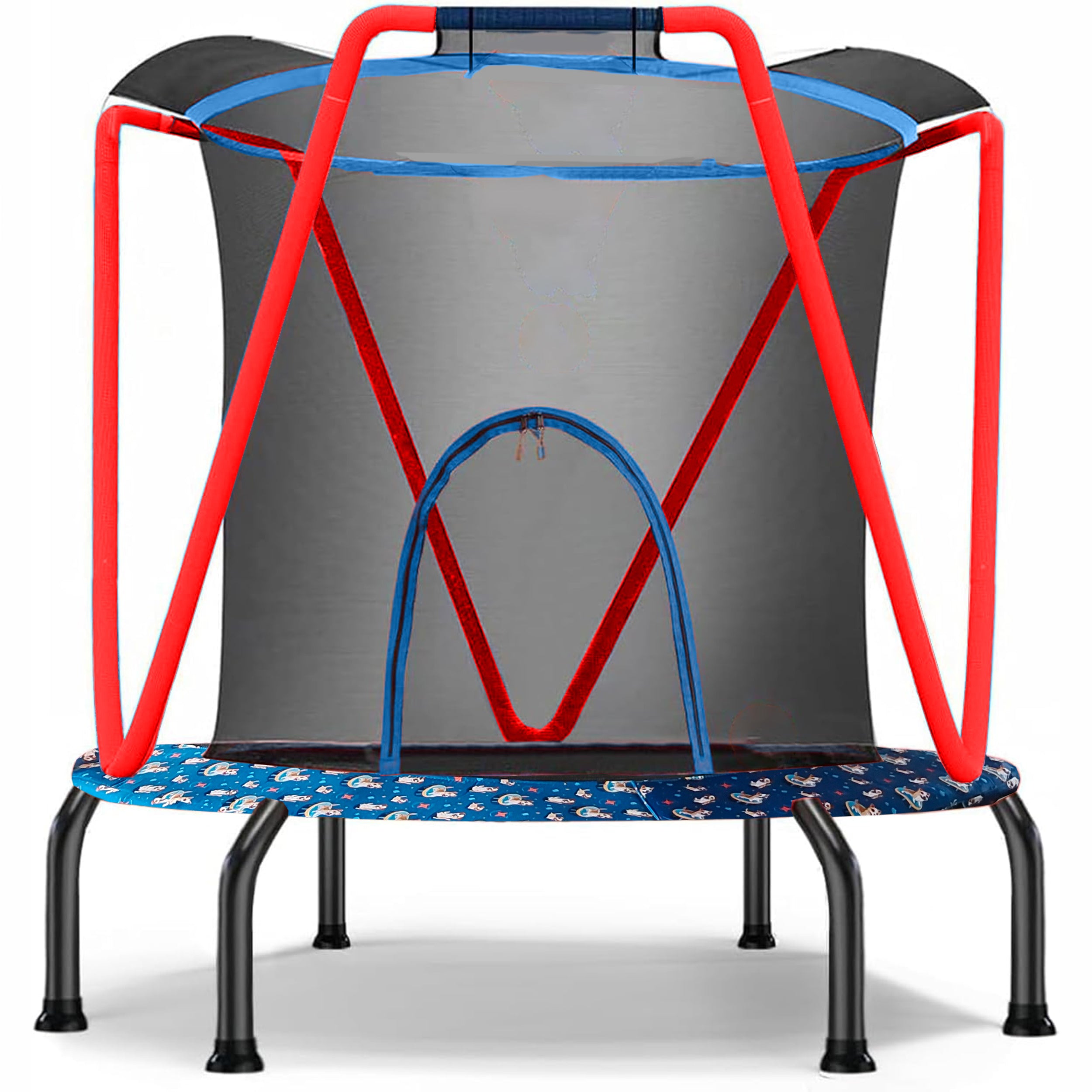 66'' Trampoline for Kids Toddler Indoor Outdoor Small Trampolines for Baby with heighten net No-Gap Design for Kids