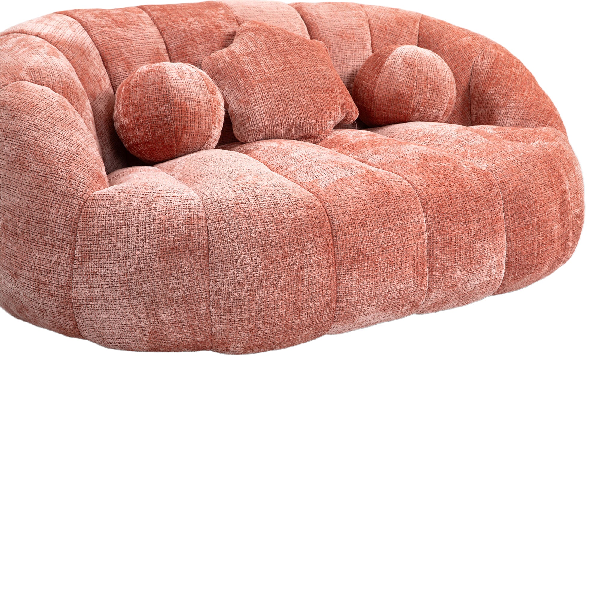 COOLMORE Bean Bag sofa Lazy Sofa Durable Comfort Lounger High Back Bean Bag Chair Couch for Adults and Kids, Indoor & Outdoor, Accent Floor Soft Lounge Chair (Pink chenille)