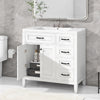 36" Bathroom Vanity with Sink Combo, White Bathroom Cabinet with Drawers, Solid Frame and MDF Board (Old Sku:JL000007AAK)