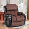 Vanbow.Recliner Chair  for Living Room with Rocking Function and Side Pocket blackbrown