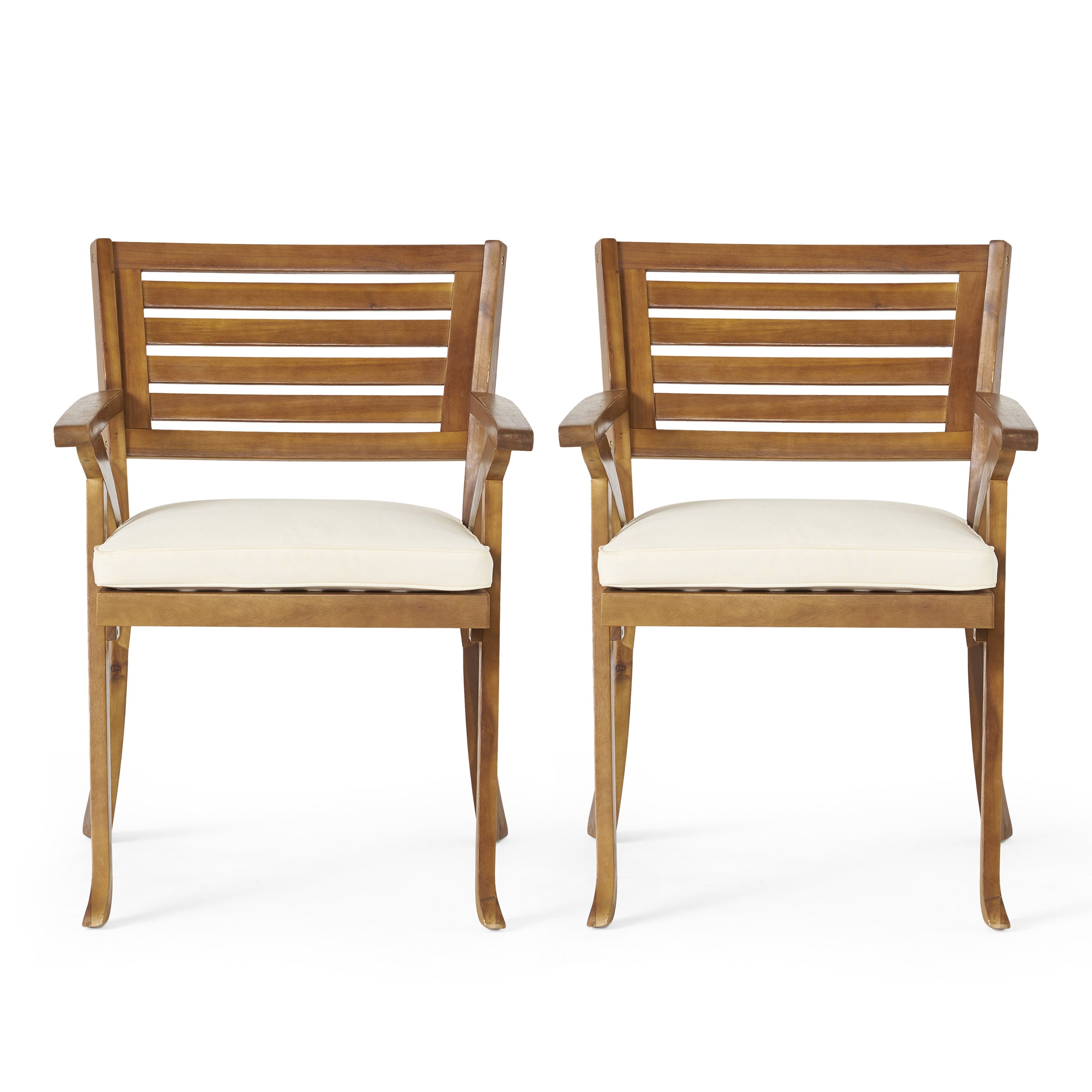 Outdoor Hermosa KD Wood Dining Chair (Set of 2)