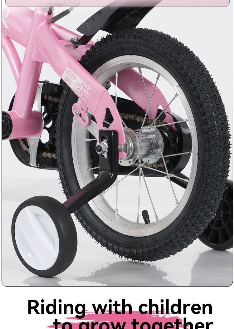 FKZNPJ 16 inch sporty kids bike with training wheels and stand Adjustable saddle Suitable for boys and girls aged 4-8 years tall Height 41-46 inches Available in a variety of colors