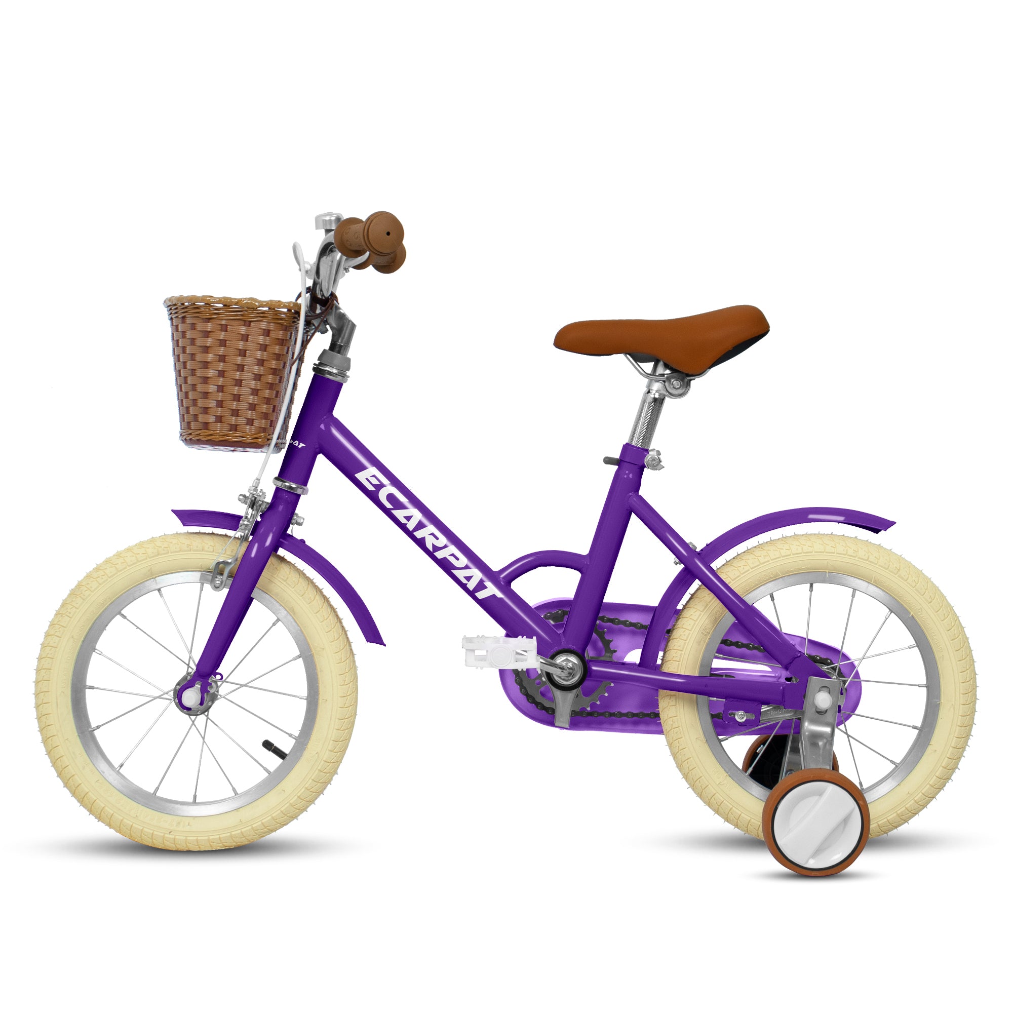 A16116 Ecarpat Kids'Bike Girls Bike 16 Inch Wheels,1-Speed Child Bicycles For 3-4 Years,With Removable Training Wheels Baby Toys,Front V Brake,Rear Holding Brake