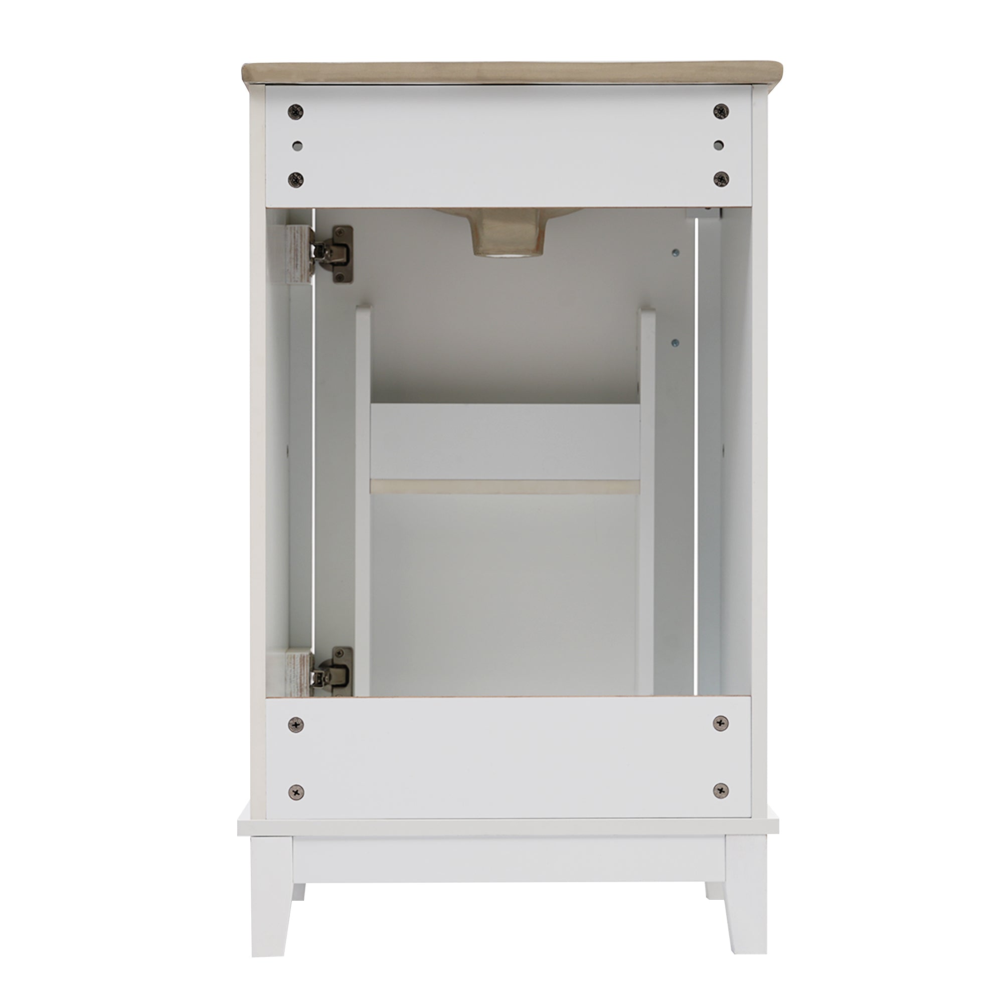 [Viedo] 20 Inch Modern Small Bathroom Vanity Cabinet With Ceramic Basin- 20*14.5*33.3 Inches,Ample Storage,1 Soft-Close Door