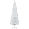 HOMCOM 6' Artificial Pencil Christmas Tree, Slim Xmas Tree with 390 Realistic Branch Tips and Plastic Stand, White