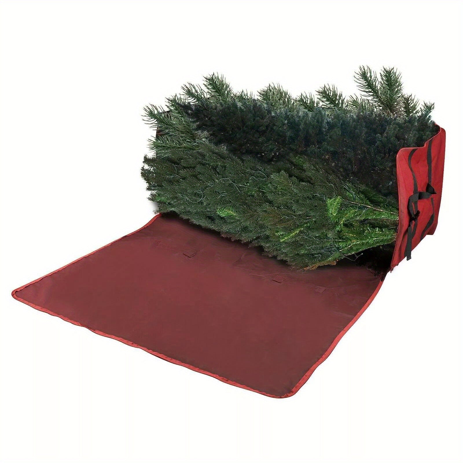 Red Christmas Tree Storage Bag – Large Canvas for 9-Foot Holiday Tree