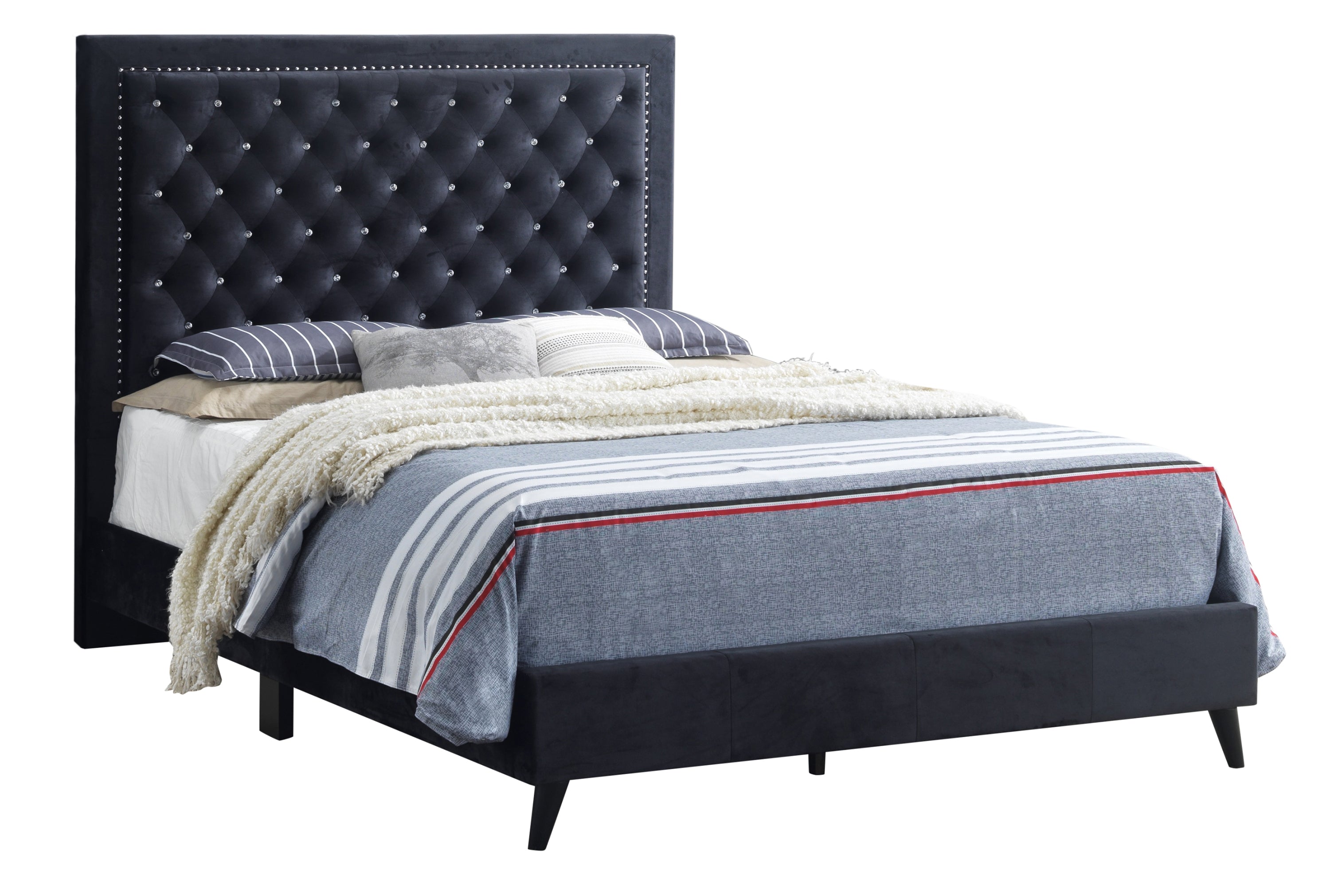 Glory Furniture Alba G0607-KB-UP KING BED , BLACK