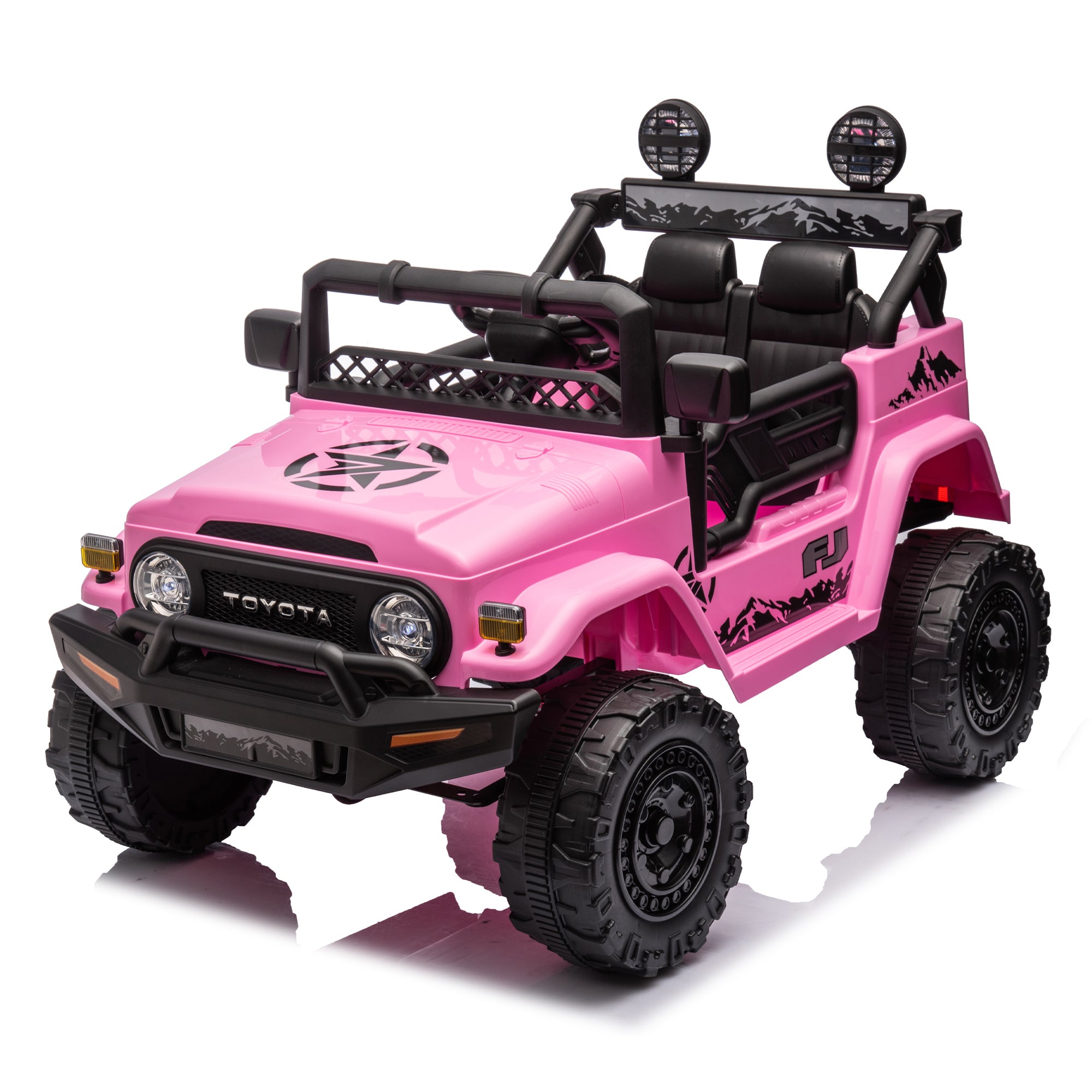 Licensed TOYOTA FJ Cruiser,12V Kids ride on car 2.4G W/Parents Remote Control,electric car for kids,Three speed adjustable,Power display, USB,MP3 ,Bluetooth,LED light,Three-point safety belt