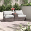 Fully Assembled 2-Person Wicker Seating Set with Cushions