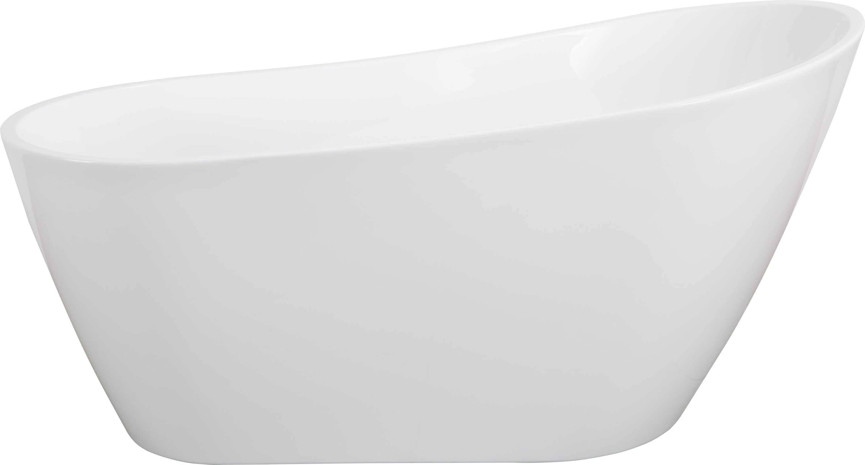 63" Acrylic Freestanding Bathtub, Contemporary Soaking Tub with Chrome Overflow and Drain, High-Gloss White Finish, cUPC Certified, 22A04-63