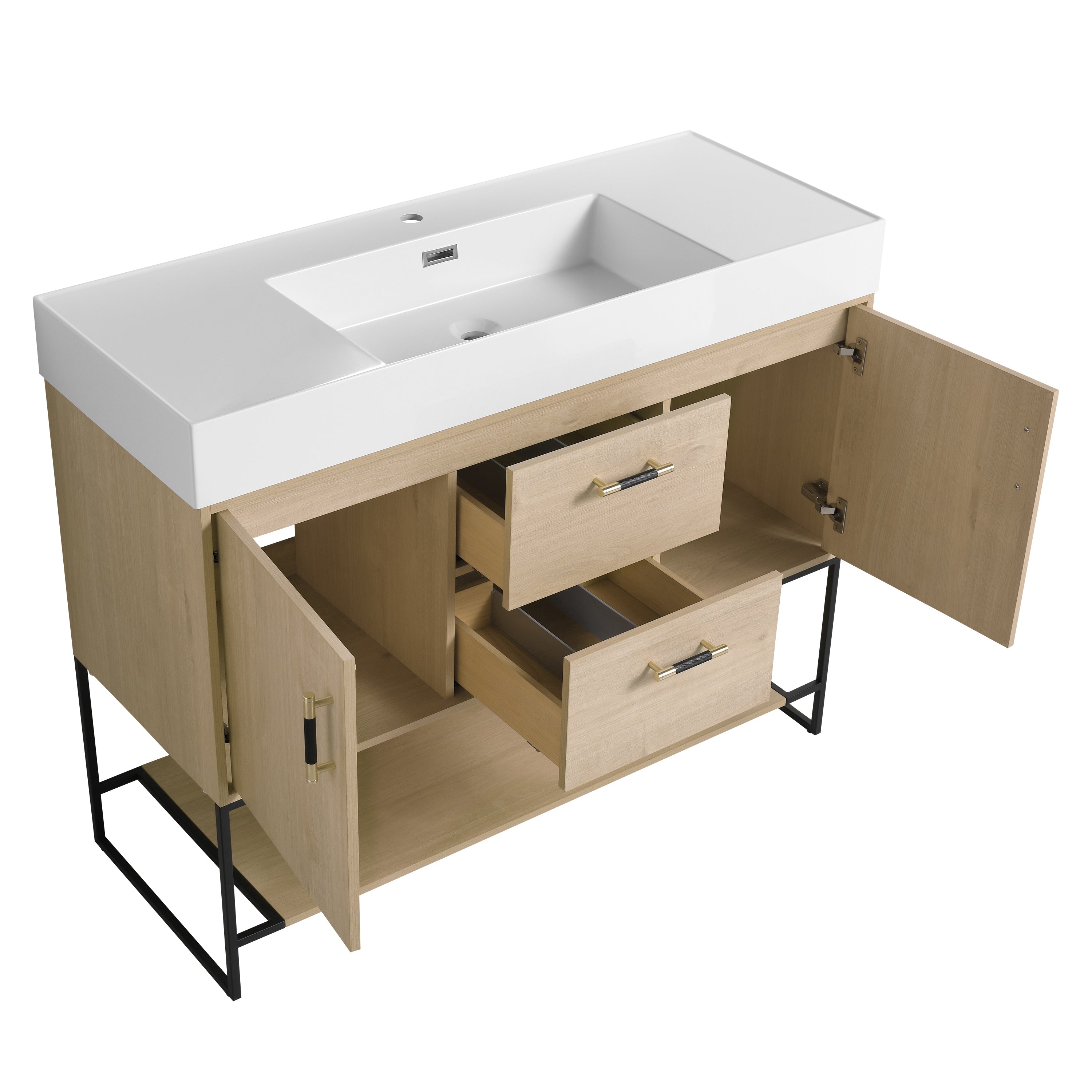 48 Inch Bathroom Vanity Freestanding Design With Resin Sink