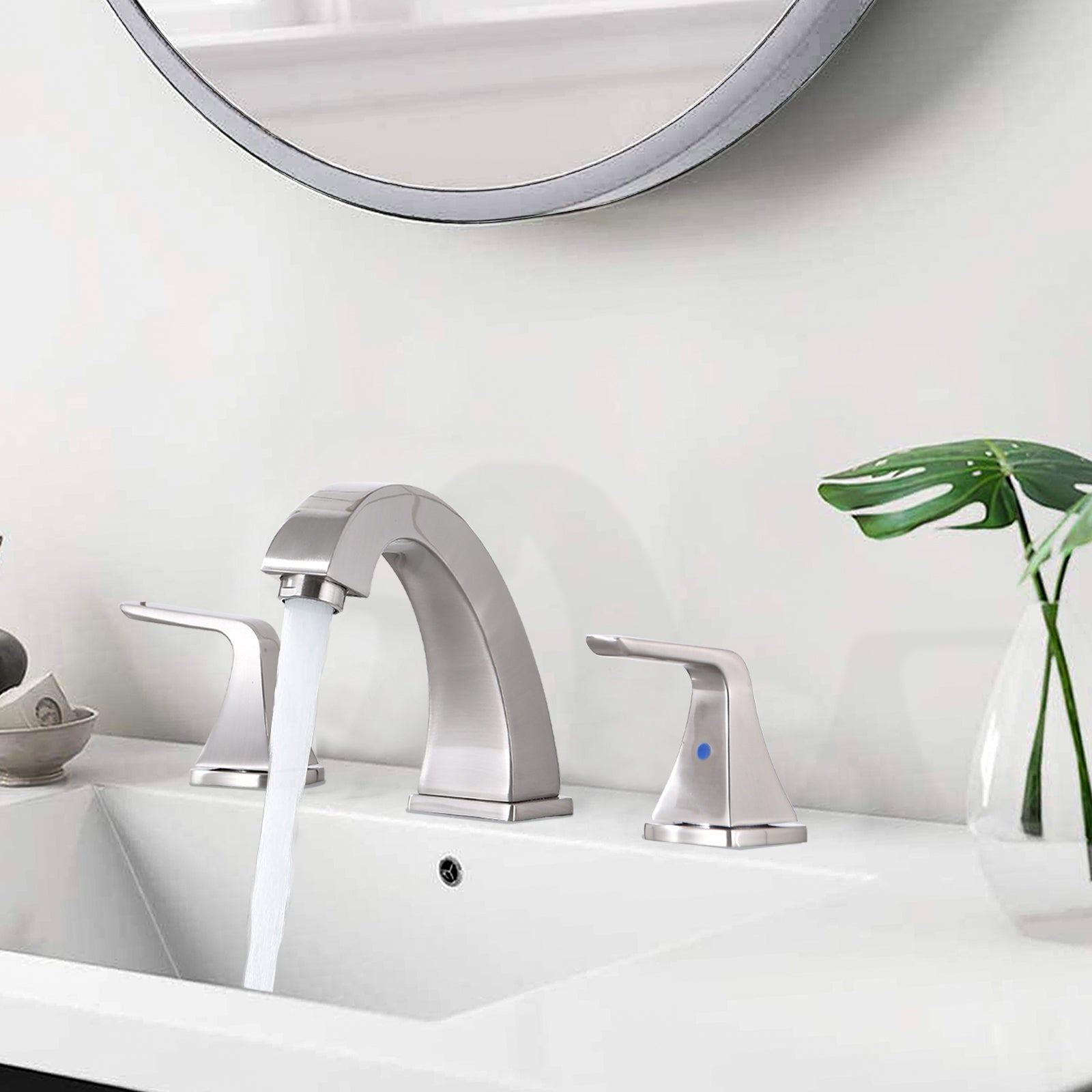 Widespread 2 Handles Bathroom Faucet with Pop Up Sink Drain