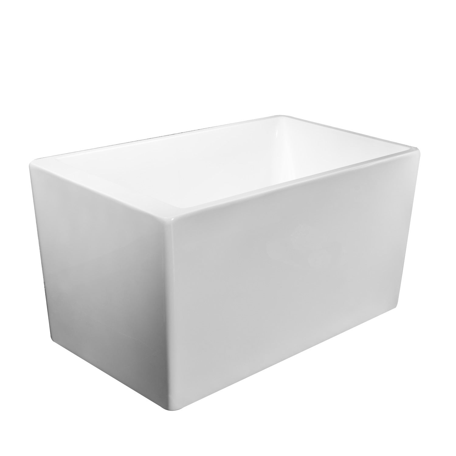 47" Freestanding Acrylic Flat bottom  Soaking Tub  Bathtub in White