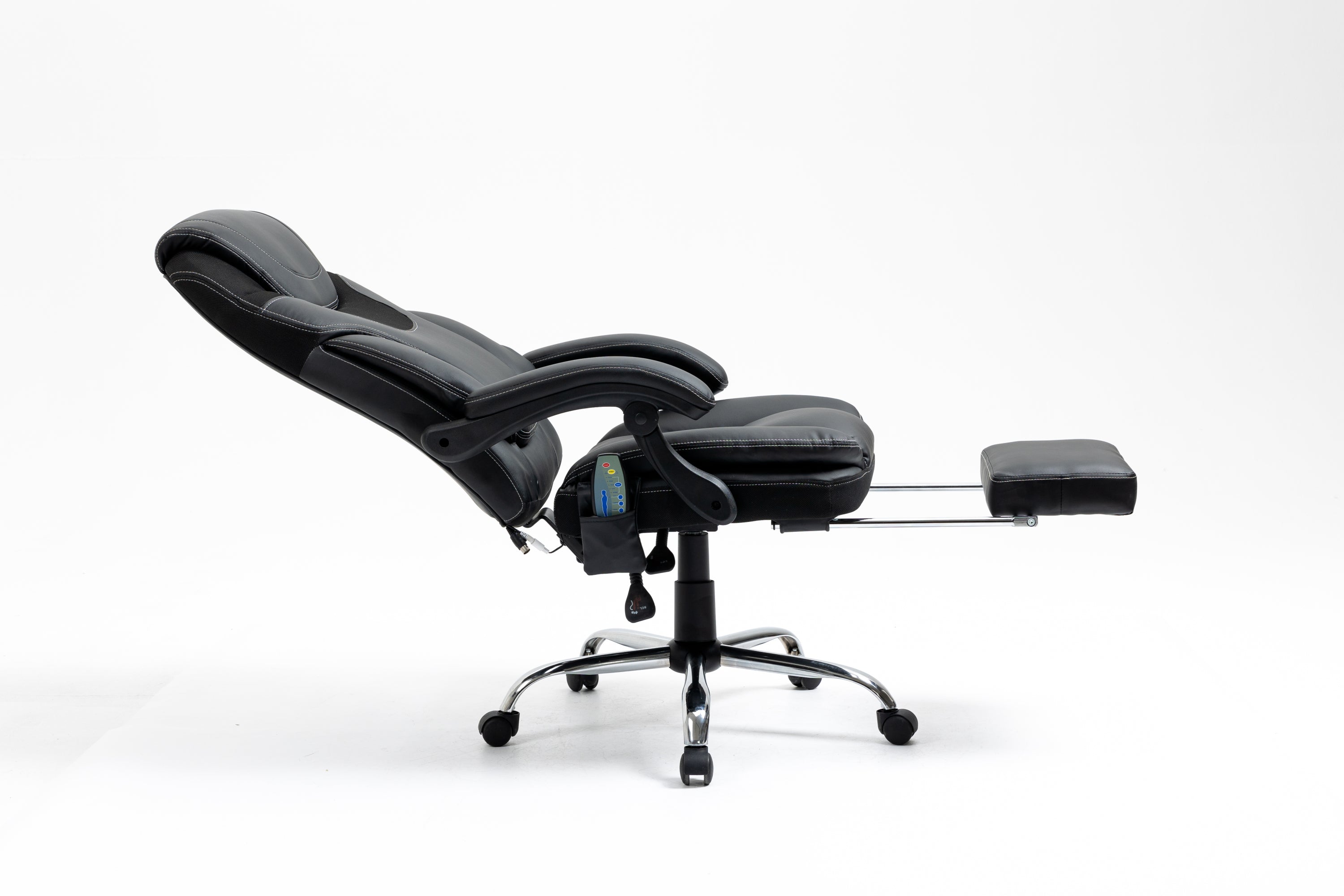 Massage Reclining Office Chair with Footrest, High Back Computer Chair Home Desk Ergonomic Executive Office Chair with Armrests, Adjustable Height.