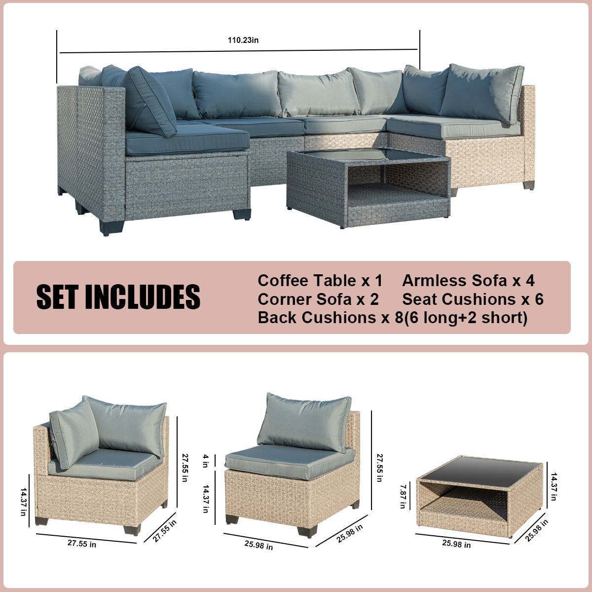 12PCS FURNITURE SET