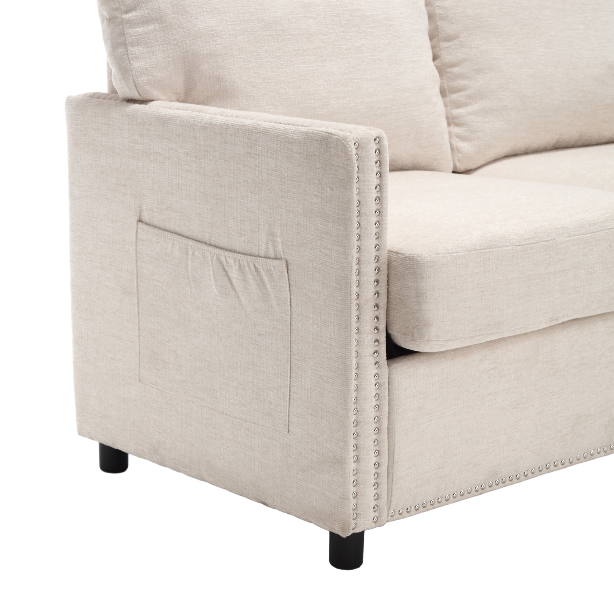 UNITED Modern chenille Fabric Loveseat, 2-Seat Upholstered Loveseat Sofa Modern Couch