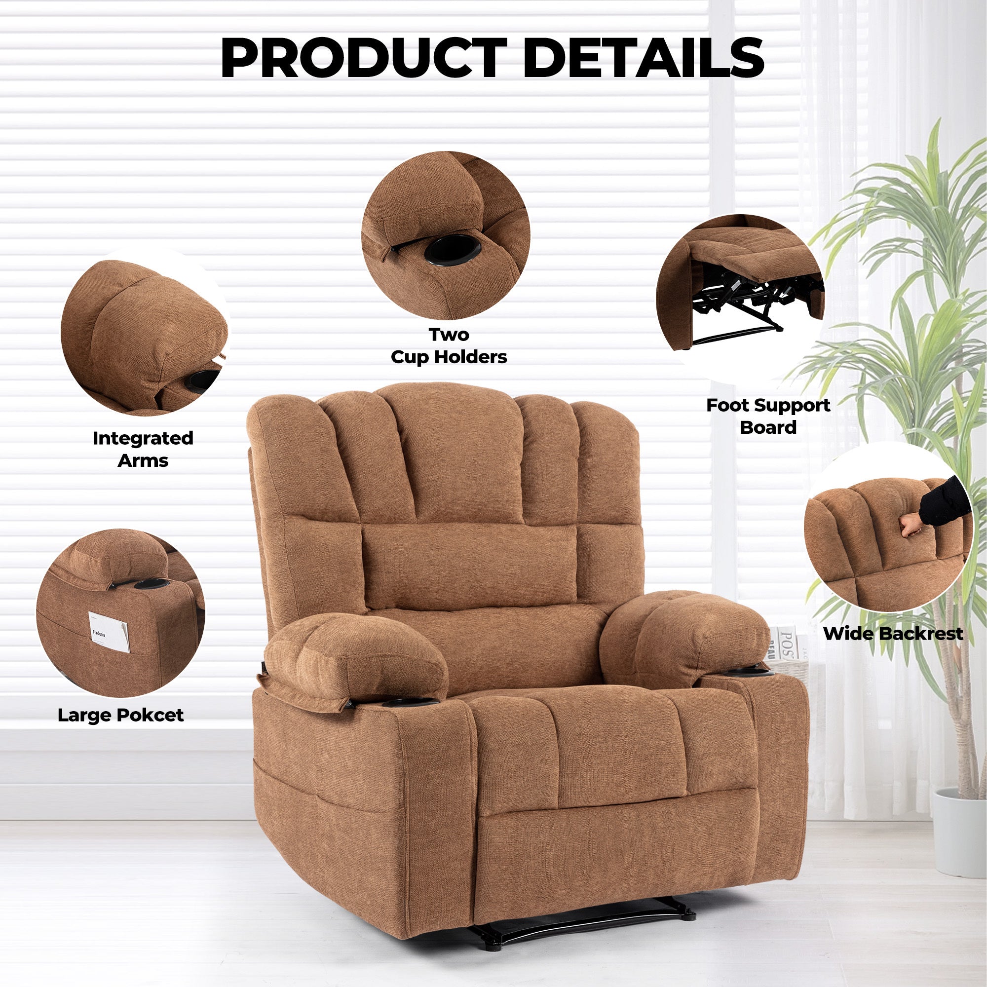 Massage Recliner Chair Sofa with Heating Vibration