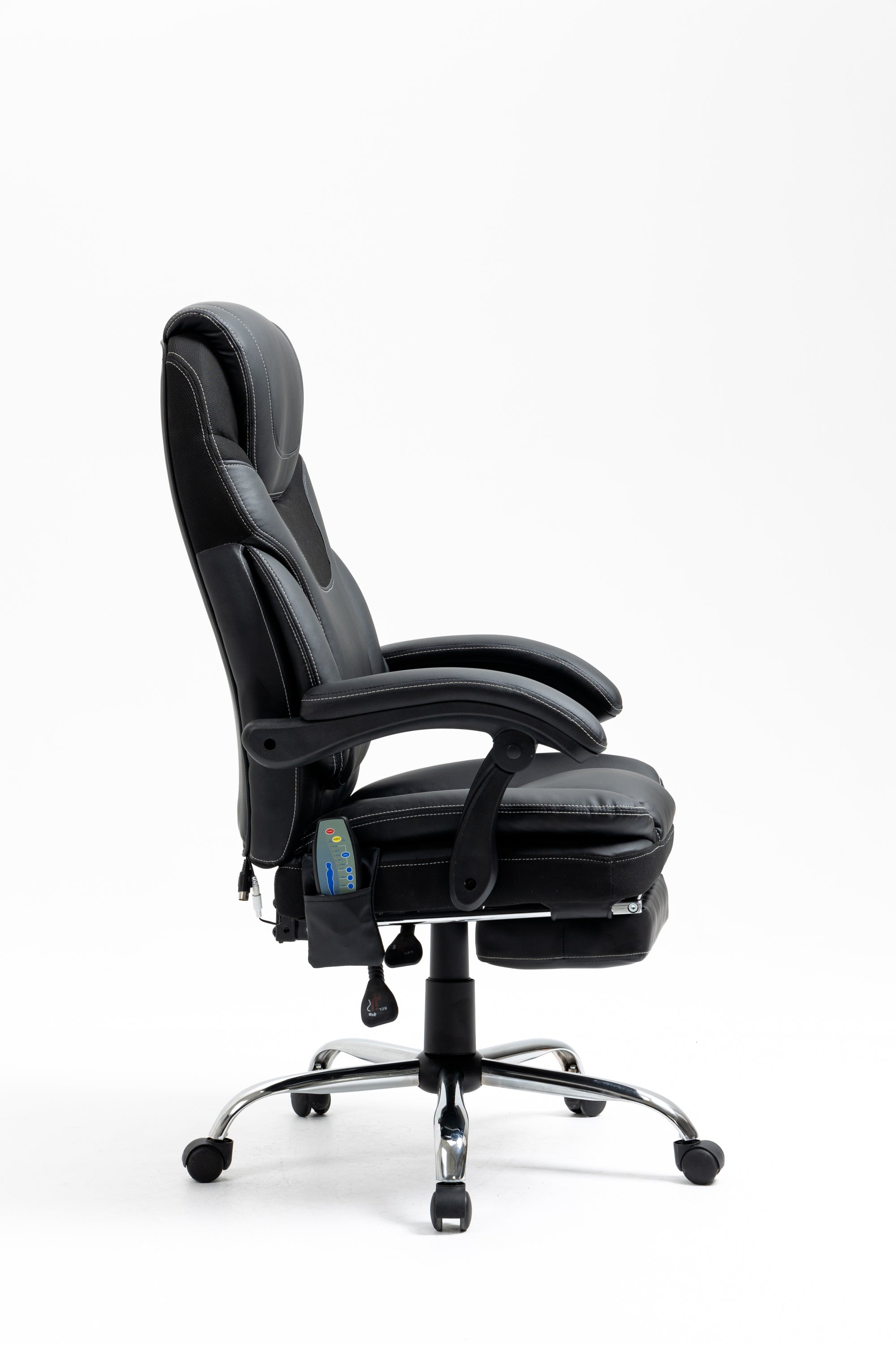 Massage Reclining Office Chair with Footrest, High Back Computer Chair Home Desk Ergonomic Executive Office Chair with Armrests, Adjustable Height.