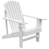 Outsunny Wooden Adirondack Chair, Outdoor Patio Lawn Chair with Cup Holder, Weather Resistant Lawn Furniture, Classic Lounge for Deck, Garden, Backyard, Fire Pit, White