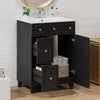 24-inch bathroom vanity with ceramic sink, front view