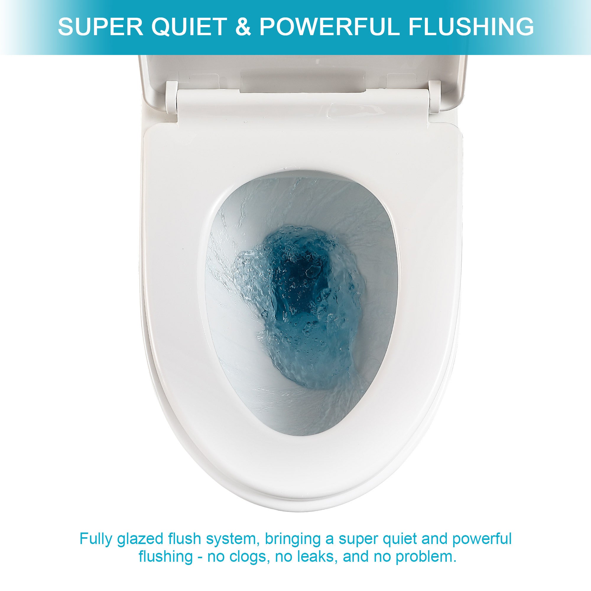 Ceramic One Piece Toilet,Single Flush with Soft Clsoing Seat