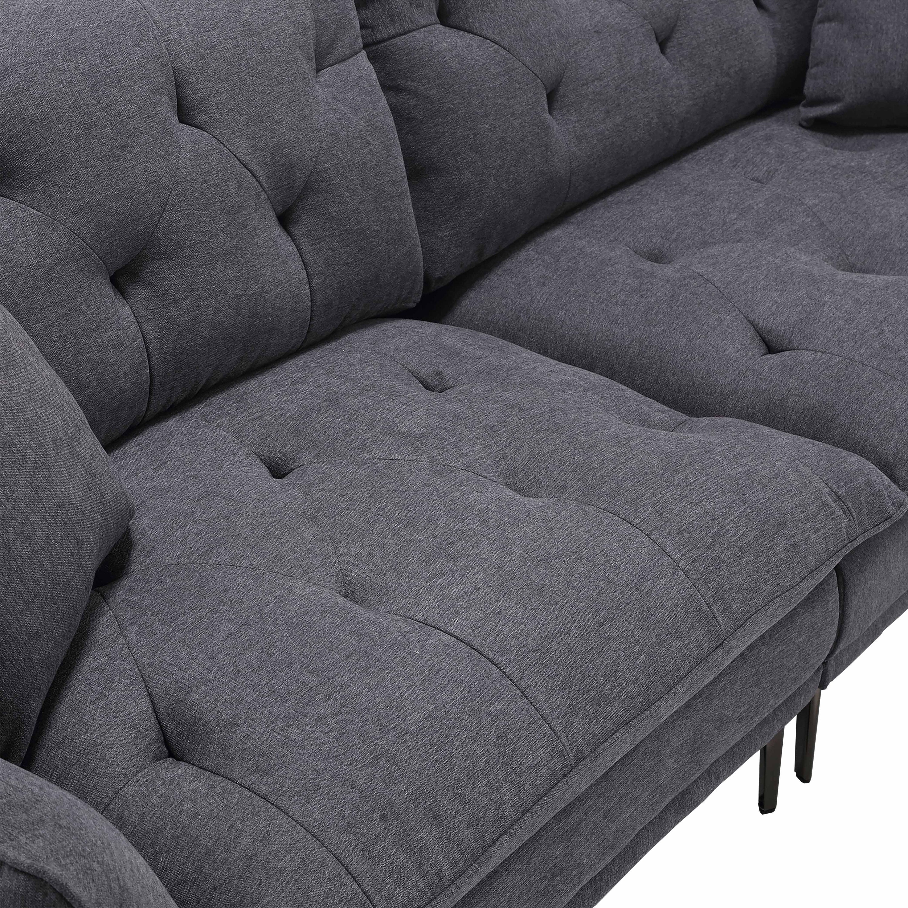 UNITED Linen Sofa , Accent sofa loveseat sofa with metal feet