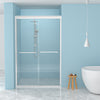 48 x 76 in bypass shower enclosure in Chrome