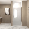 24-36 x 72 in Semi-Frameless Pivot Shower Door - 24-25 x 72 in / Chrome view 1