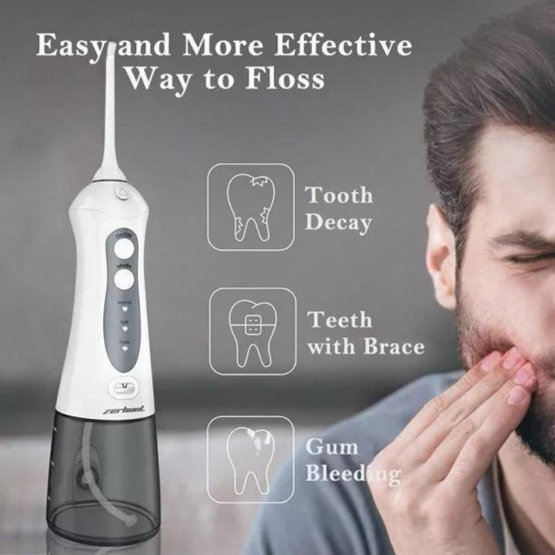 Efforest Water Flosser Dental Cordless Oral Irrigator – Travel-Friendly Teeth Floss Pick | White, Rechargeable & Portable | Effective Plaque Removal & Gum Care for Healthier Teeth | Ideal for Home & On-the-Go